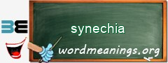 WordMeaning blackboard for synechia